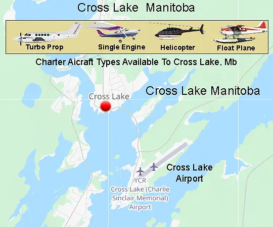 Cross Lake Airport terminal and runway area